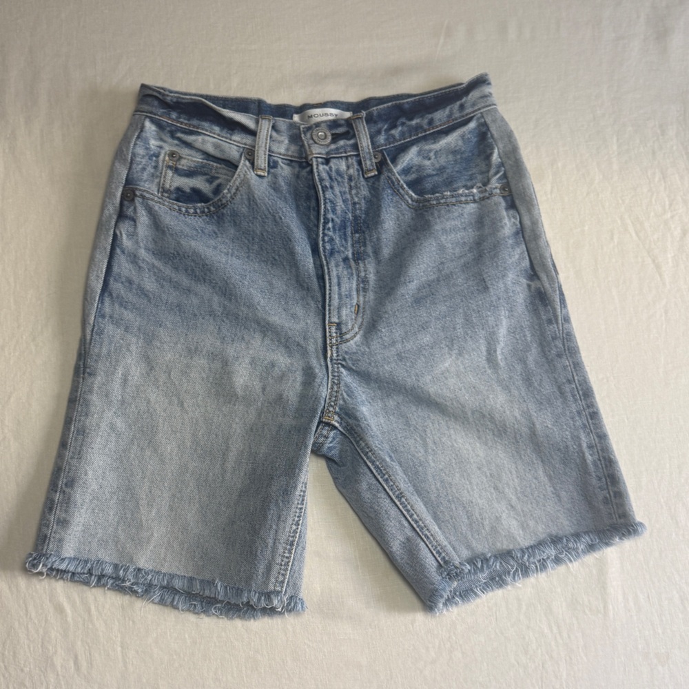 Moussy Medium Wash Cut Off Shorts - 24